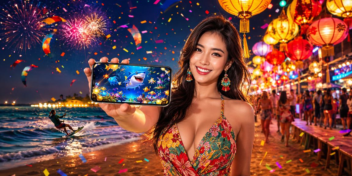 Không khí chợ đêm ven biển Mũi Né với trò chơi bắn cá dân gian